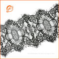 black eyelash symmetry french lace fabric for garment